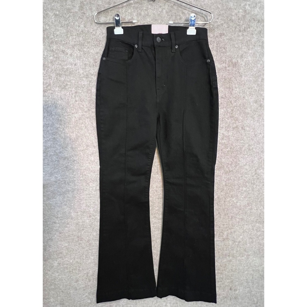 Revice Denim Jeans Womens 27 Black High Rise Flare Seam Detail Goth Chic